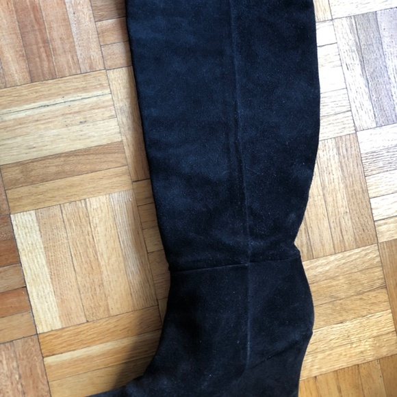 Fred de La Bretoniere suede knee high wedge boots - Picture 2 of 3